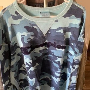 Champion Blue Camo Crewneck